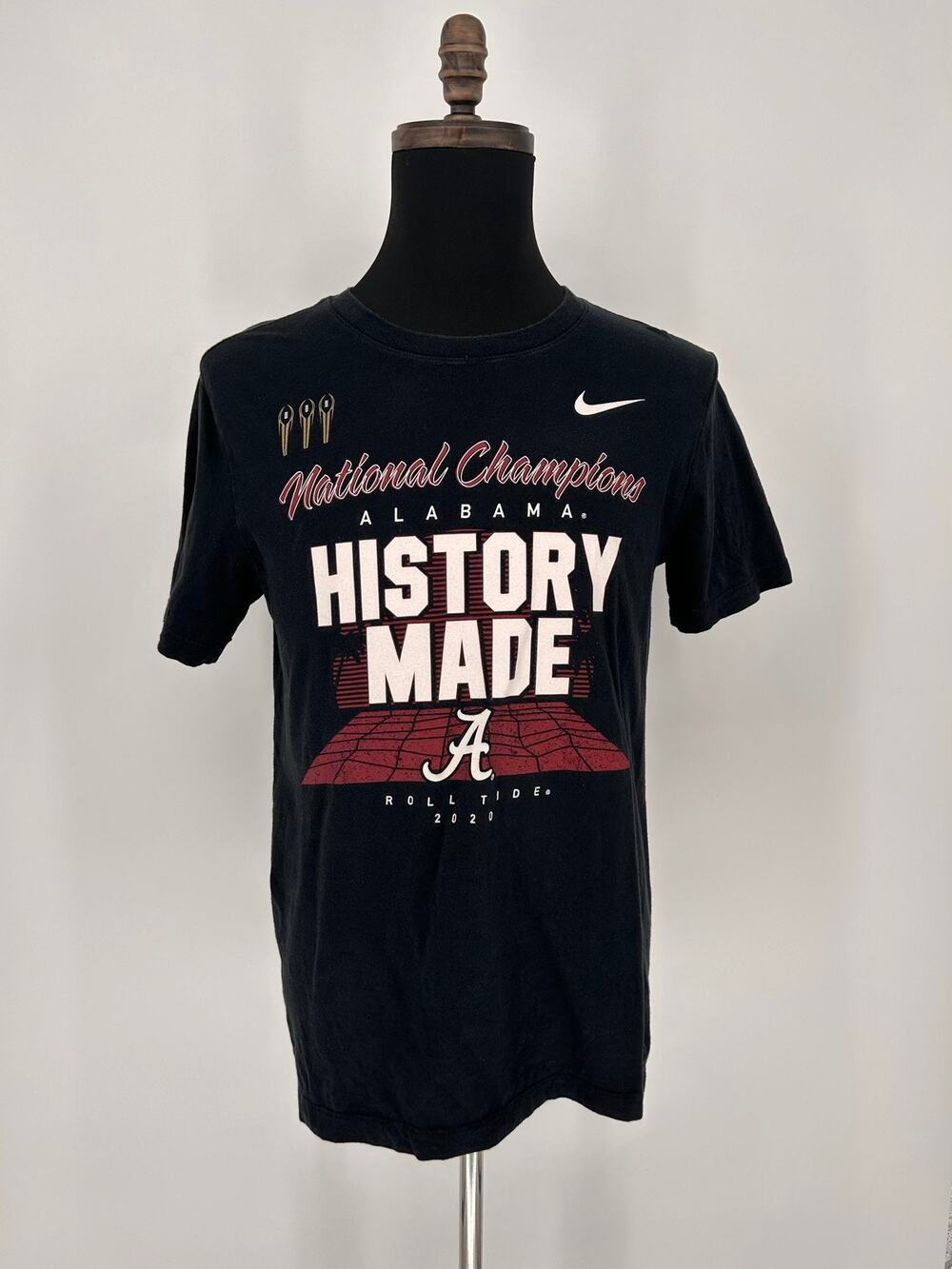 Nike Alabama Crimson Tide 2020 National Champions History Made T-Shirt Sz S
